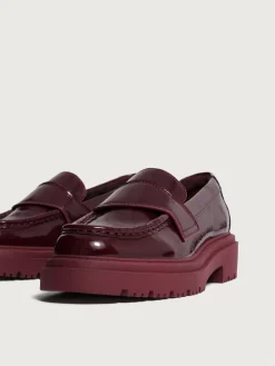 Flacher Schuh-HOFF MOKASSIN SCHOOL WEINROT