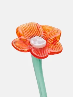 Deko|Deko-HOFF MOUTHBLOWN CRYSTAL FLOWER ORANGE