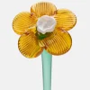 Deko|Deko-HOFF MOUTHBLOWN CRYSTAL FLOWER MUSTARD