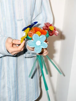 Deko|Deko-HOFF MOUTHBLOWN CRYSTAL FLOWER MUSTARD