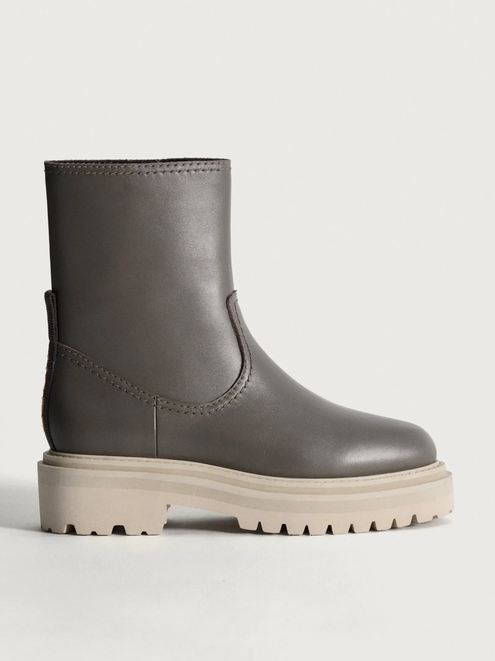 Stiefel Und Stiefeletten-HOFF OFFICE GRAUER LEDERSTIEFEL