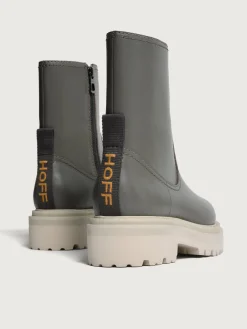 Stiefel Und Stiefeletten-HOFF OFFICE GRAUER LEDERSTIEFEL