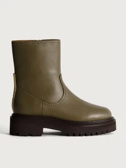 Stiefel Und Stiefeletten-HOFF OFFICE GRÜNER LEDERSTIEFEL