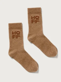 Accessoires-HOFF TAUPEFARBENE KASCHMIR-SOCKEN