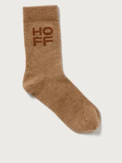 Accessoires-HOFF TAUPEFARBENE KASCHMIR-SOCKEN
